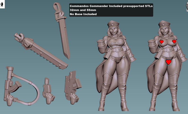 Commissar Commander | Fantasy Pin-Up Miniature | Gaz Minis