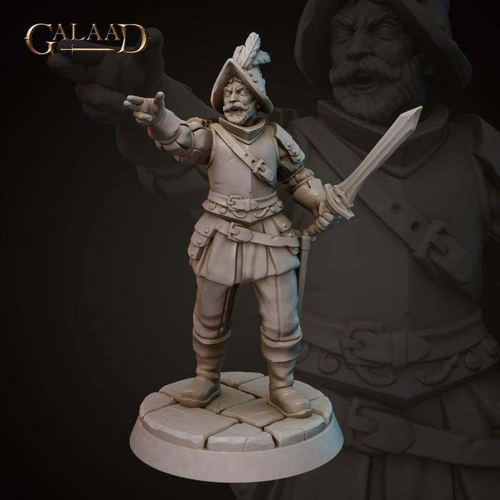 Mercenary A | Conquistadors | Fantasy Miniature | Galaad Miniatures