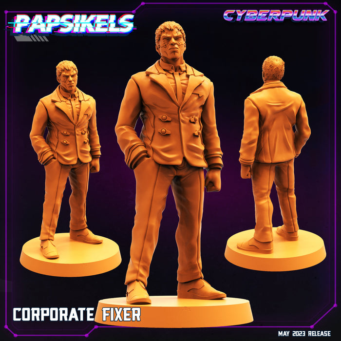 Corporate Fixer | Cyberpunk | Sci-Fi Miniature | Papsikels TabletopXtra
