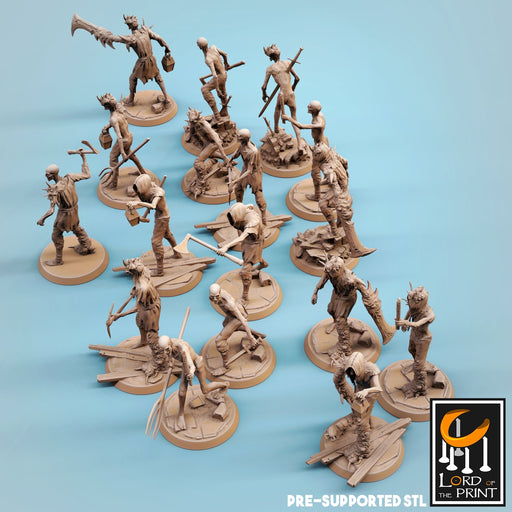 Corrupted Citizens Miniatures | Fear the Old God | Fantasy Miniature | Lord of the Print TabletopXtra