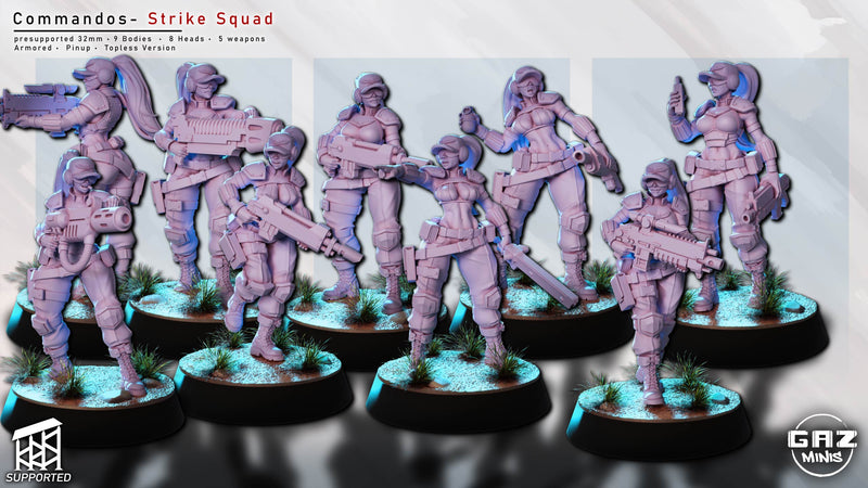 Commandos Strike Squad Miniatures | Fantasy Pin-Up | Gaz Minis