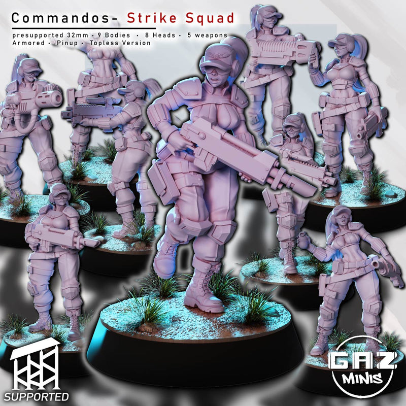 Commandos Strike Squad Miniatures | Fantasy Pin-Up | Gaz Minis