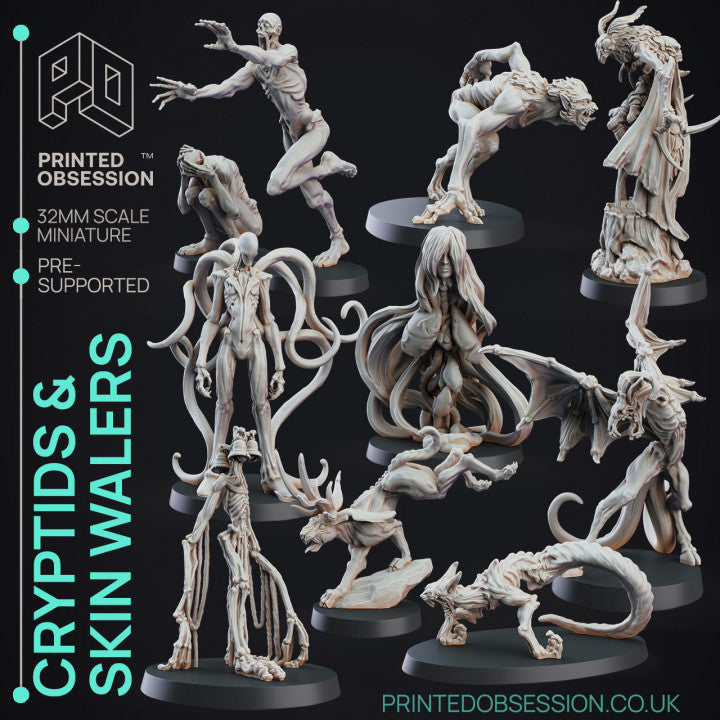 Cryptids & Skinwalkers Miniatures (Full Set) | Fantasy Miniature | Printed Obsession TabletopXtra