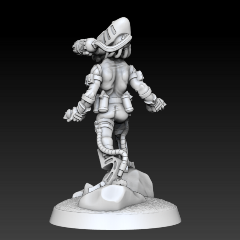 Cal Axis Master Assassin | The Intelligencia | Sci-Fi Miniature | DMG Minis