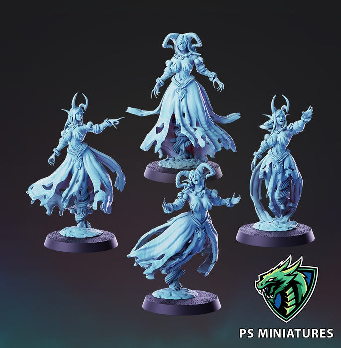Cursed Elf Banshee Miniatures (Full Set) | Fantasy Miniature | PS Miniatures