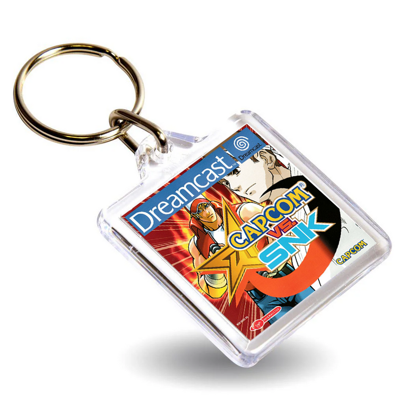 Retro Gaming Box Art Keyring - Gen VI DC Console Style