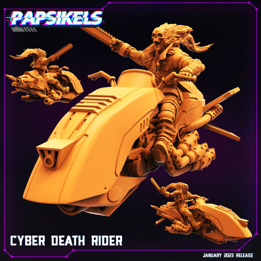 Cyber Death Rider | Cyberpunk | Sci-Fi Miniature | Papsikels — TabletopXtra