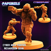 Cyber MMA Fighter Miniatures | Skelepunk Gang Wars | Sci-Fi Miniature | Papsikels TabletopXtra