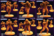 Cyber MMA Fighter Miniatures | Skelepunk Gang Wars | Sci-Fi Miniature | Papsikels TabletopXtra