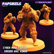 Cyber MMA Fighter Miniatures | Skelepunk Gang Wars | Sci-Fi Miniature | Papsikels TabletopXtra