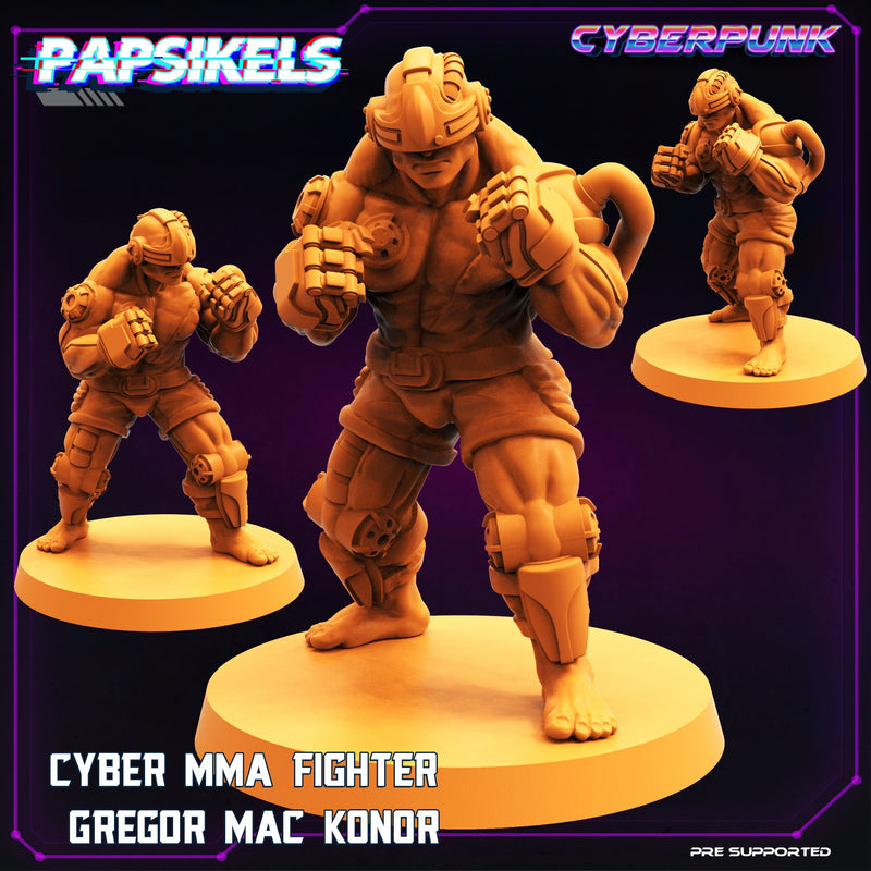 Cyber MMA Fighter Miniatures | Skelepunk Gang Wars | Sci-Fi Miniature | Papsikels TabletopXtra