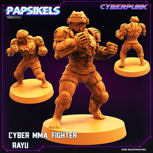Cyber MMA Fighter Rayu | Skelepunk Gang Wars | Sci-Fi Miniature | Papsikels TabletopXtra