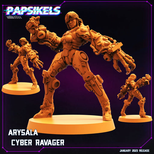 Cyber Ravager Arysala | Cyberpunk | Sci-Fi Miniature | Papsikels TabletopXtra