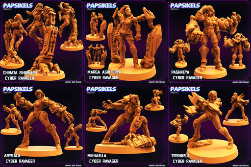 Cyber Ravager Miniatures | Cyberpunk | Sci-Fi Miniature | Papsikels TabletopXtra