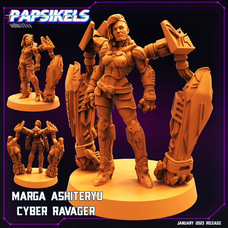 Cyber Ravager Miniatures | Cyberpunk | Sci-Fi Miniature | Papsikels TabletopXtra