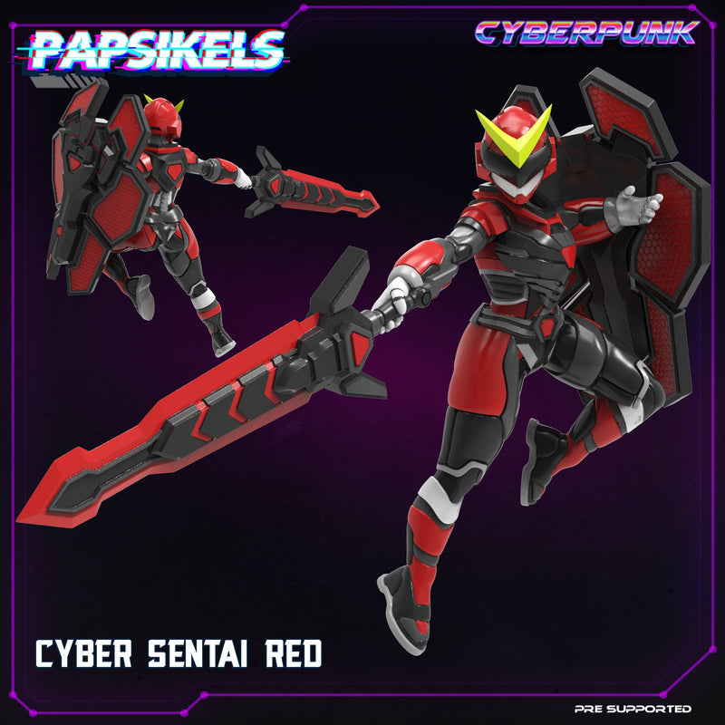 Cyber Sentai Red | Law Upholders Vol 2 | Sci-Fi Miniature | Papsikels TabletopXtra