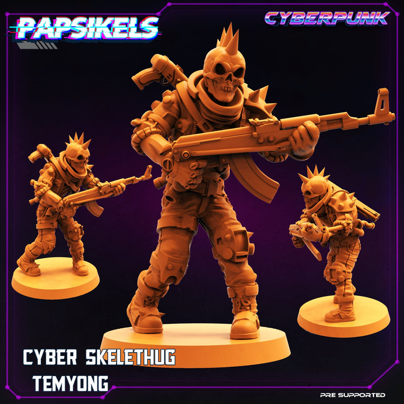 Cyber Skelepunk Miniatures | Skelepunk Gang Wars | Sci-Fi Miniature | Papsikels TabletopXtra