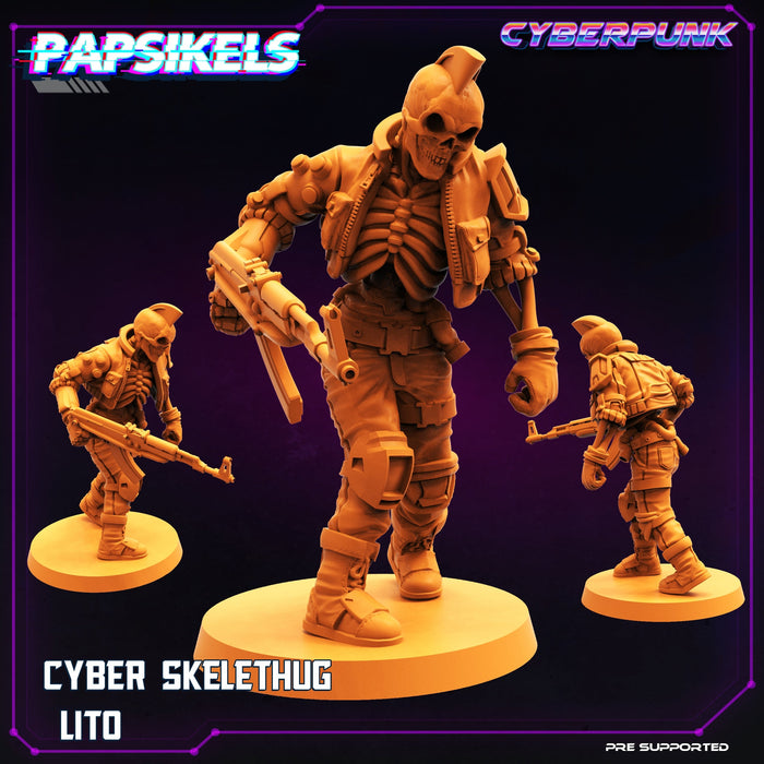Cyber Skelepunk Miniatures | Skelepunk Gang Wars | Sci-Fi Miniature | Papsikels TabletopXtra