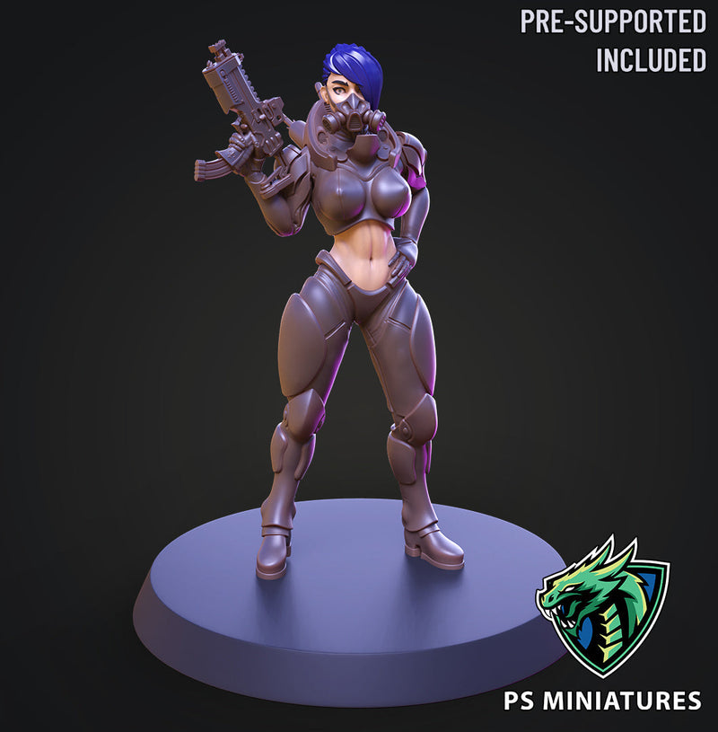 Cyberpunk Mercenary Miniatures (Full Set) | Fantasy Miniature | PS Miniatures TabletopXtra