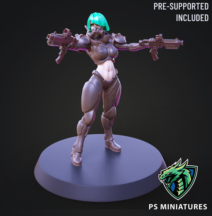 Cyberpunk Mercenary Miniatures (Full Set) | Fantasy Miniature | PS Miniatures TabletopXtra
