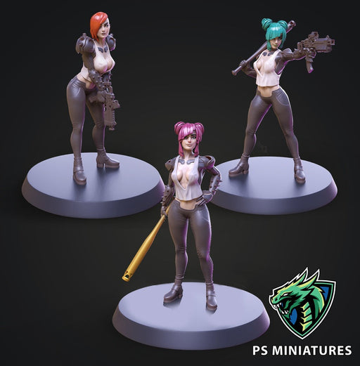 Cyberpunk Scrapper Miniatures (Full Set) | Fantasy Miniature | PS Miniatures TabletopXtra