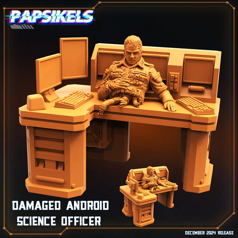 Damaged Android Science Officer Miniatures | Aliens Vs Humans XII Space Dead | Papsikels