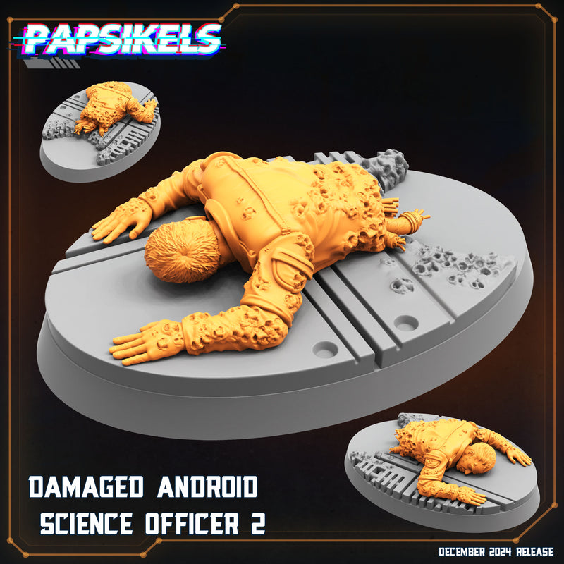 Damaged Android Science Officer Miniatures | Aliens Vs Humans XII Space Dead | Papsikels