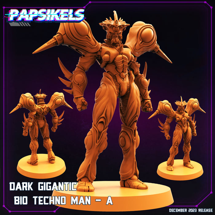 Dark Gigantic Bio Techno Man A | Cyberpunk | Sci-Fi Miniature | Papsikels