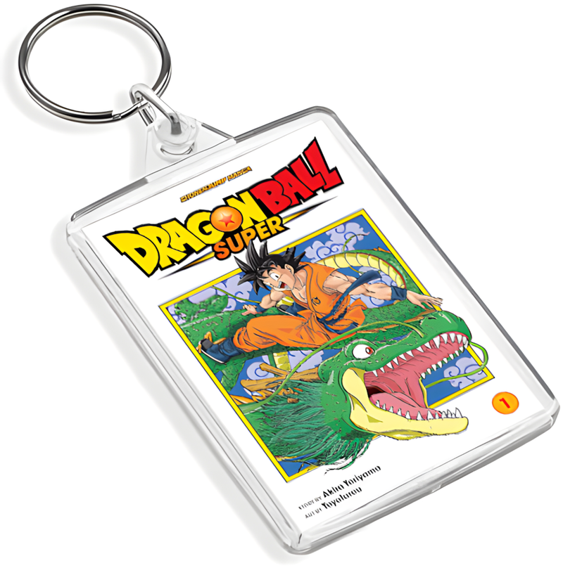 Dragonball Super Inspired Manga Cover Art Keyring - Dual Sided English / Japanese