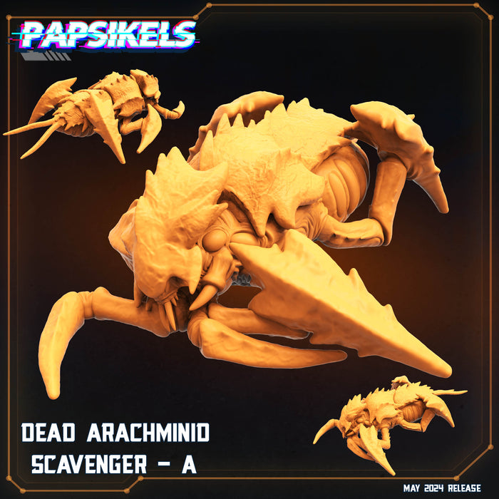 Dead Arachminid Scavenger A | Democracy Troopers Bugs and Bots | Sci-Fi Miniature | Papsikels