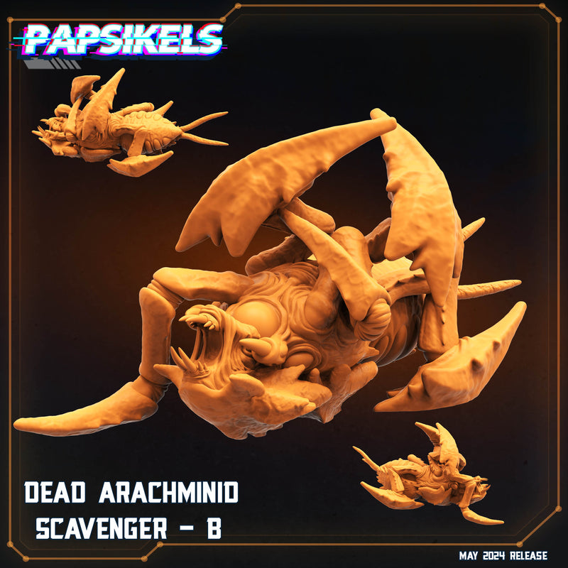 Dead Arachminid Scavenger Miniatures | Democracy Troopers Bugs and Bots | Sci-Fi Miniature | Papsikels