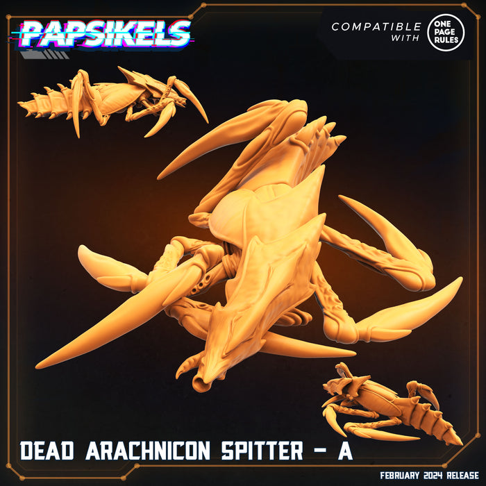 Dead Arachnicon Spitter A | Dropship Troopers IV | Sci-Fi Miniature | Papsikels