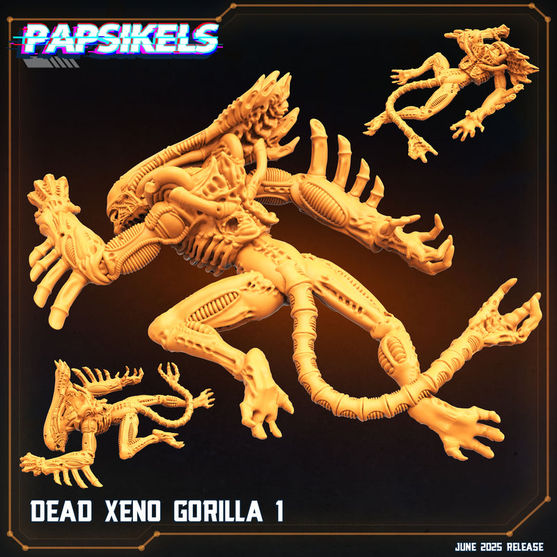 Dead Xeno Gorillla Miniatures | Aliens Vs Humans XVIII Dark Space | Papsikels