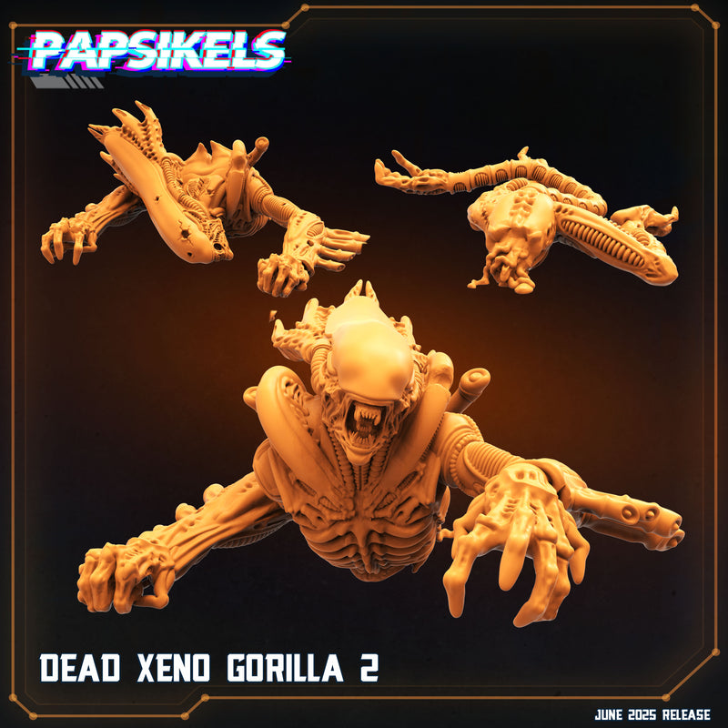 Dead Xeno Gorillla Miniatures | Aliens Vs Humans XVIII Dark Space | Papsikels