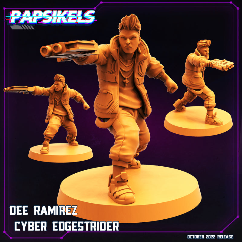 Dee Ramirez Edgestrider | Cyberpunk | Sci-Fi Miniature | Papsikels