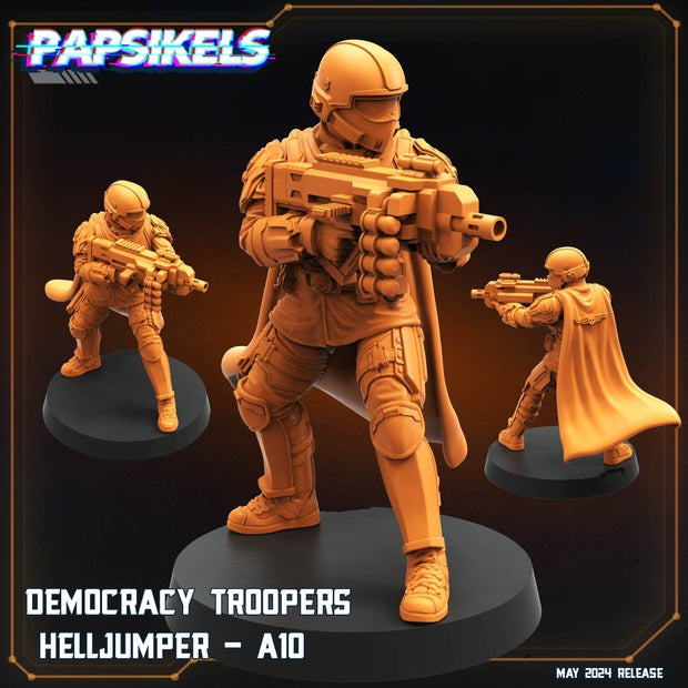 Helljumper A10 | Democracy Troopers | Sci-Fi Miniature | Papsikels