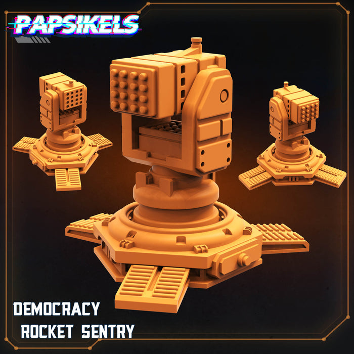 Democracy Rocket Sentry | Compumatrons Revenge | Sci-Fi Miniature | Papsikels