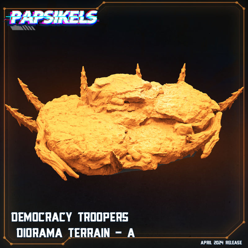 Helljumper Diorama | Democracy Troopers | Sci-Fi Miniature | Papsikels