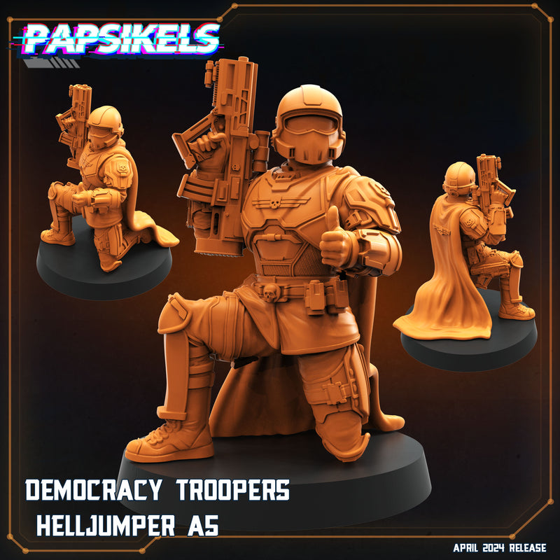 Helljumper Diorama | Democracy Troopers | Sci-Fi Miniature | Papsikels
