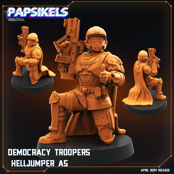 Helljumper Diorama | Democracy Troopers | Sci-Fi Miniature | Papsikels