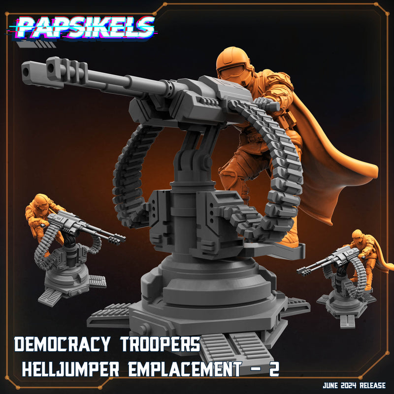 Helljumper Emplacement & Gunner | Compumatrons Revenge | Sci-Fi Miniature | Papsikels