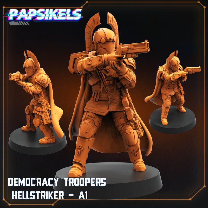 Hellstriker Miniatures | Democracy Troopers Bugs and Bots | Sci-Fi Miniature | Papsikels