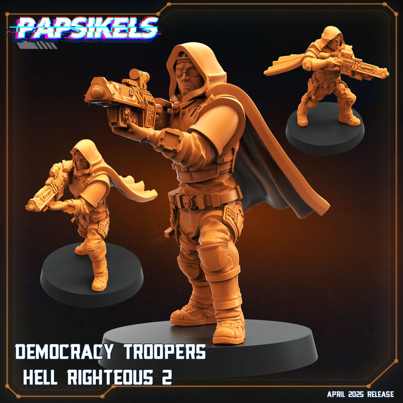 Democracy Trooper Hell Righteous Miniatures | Aliens Vs Humans XV That Thing | Papsikels