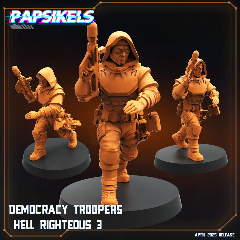 Democracy Trooper Hell Righteous Miniatures | Aliens Vs Humans XV That Thing | Papsikels