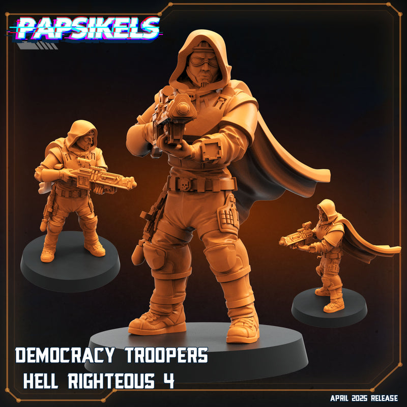 Democracy Trooper Hell Righteous Miniatures | Aliens Vs Humans XV That Thing | Papsikels