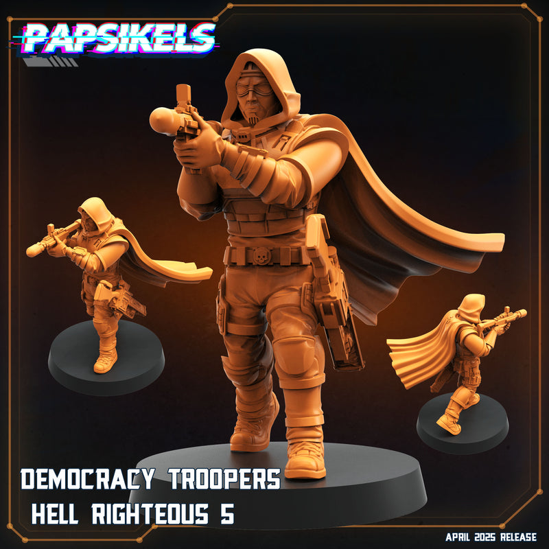 Democracy Trooper Hell Righteous Miniatures | Aliens Vs Humans XV That Thing | Papsikels
