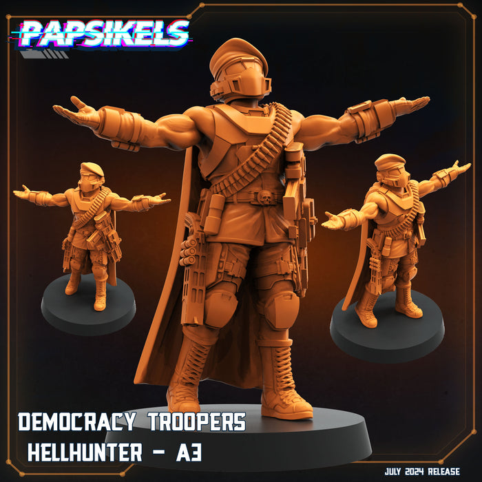 Democracy Trooper Hellhunter A3 | Aliens Vs Humans VII Resurgence | Sci-Fi Miniature | Papsikels