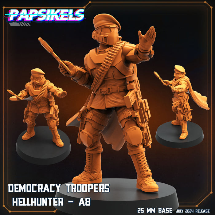 Democracy Trooper Hellhunter A8 | Aliens Vs Humans VII Resurgence | Sci-Fi Miniature | Papsikels