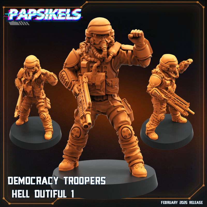 Democracy Troopers Hell Dutiful Miniatures | Aliens Vs Humans XIV Predaliens | Papsikels