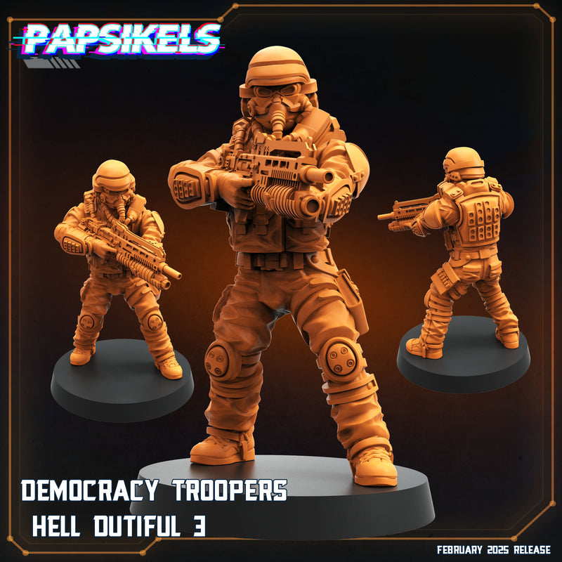 Democracy Troopers Hell Dutiful Miniatures | Aliens Vs Humans XIV Predaliens | Papsikels
